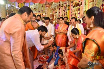 Celebs at Bandla Ganesh Brothers Daughter Ashritha Wedding Photos